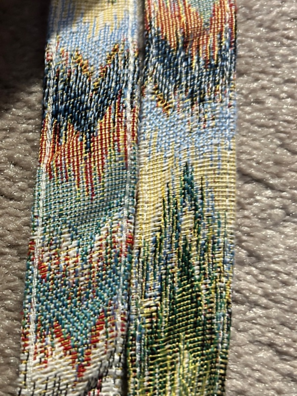 De La Mur Multicolor Zigzag Tote Bag Made in Spain NWT - Picture 9 of 10
